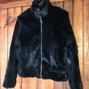 Black fur jacket